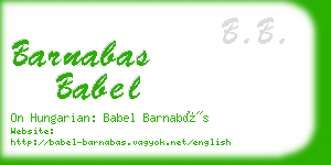 barnabas babel business card